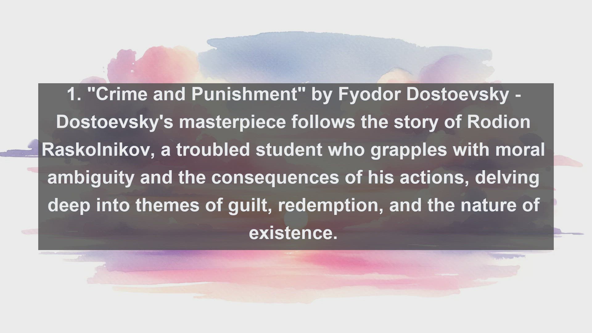 'Video thumbnail for Top 10 Russian Novels on Identity Crisis'