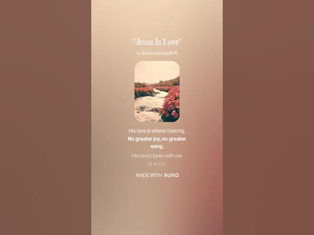 'Video thumbnail for Jesus Is Love'
