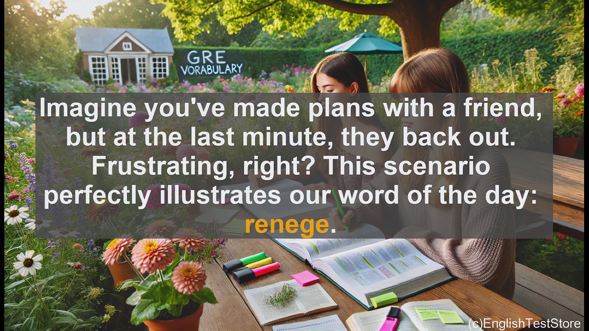 'Video thumbnail for GRE Vocabulary Lesson: Renege - Breaking Promises and Commitments'