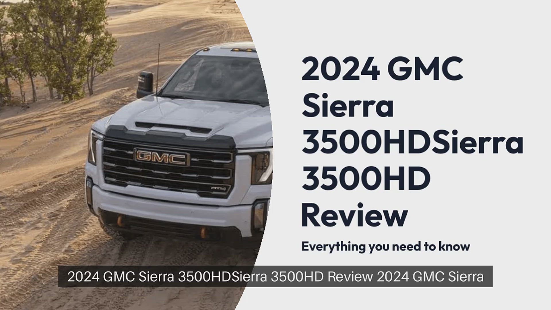 'Video thumbnail for 2024 GMC Sierra 3500HDSierra 3500HD Review'