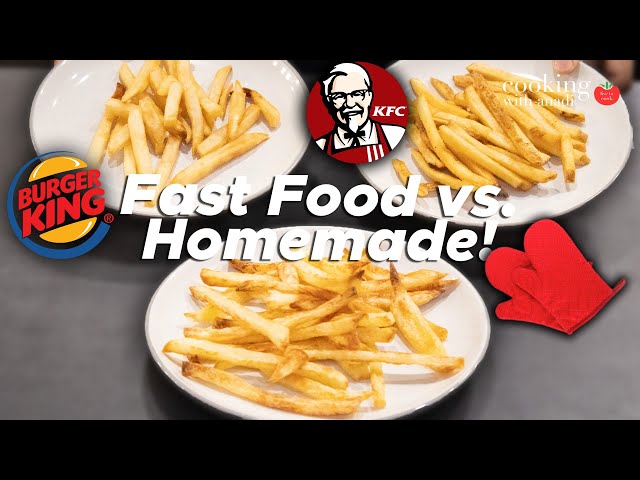 Video thumbnail for French Fry Wars Pt. 2 🔥 Burger King & KFC vs My Oven Baked Fries