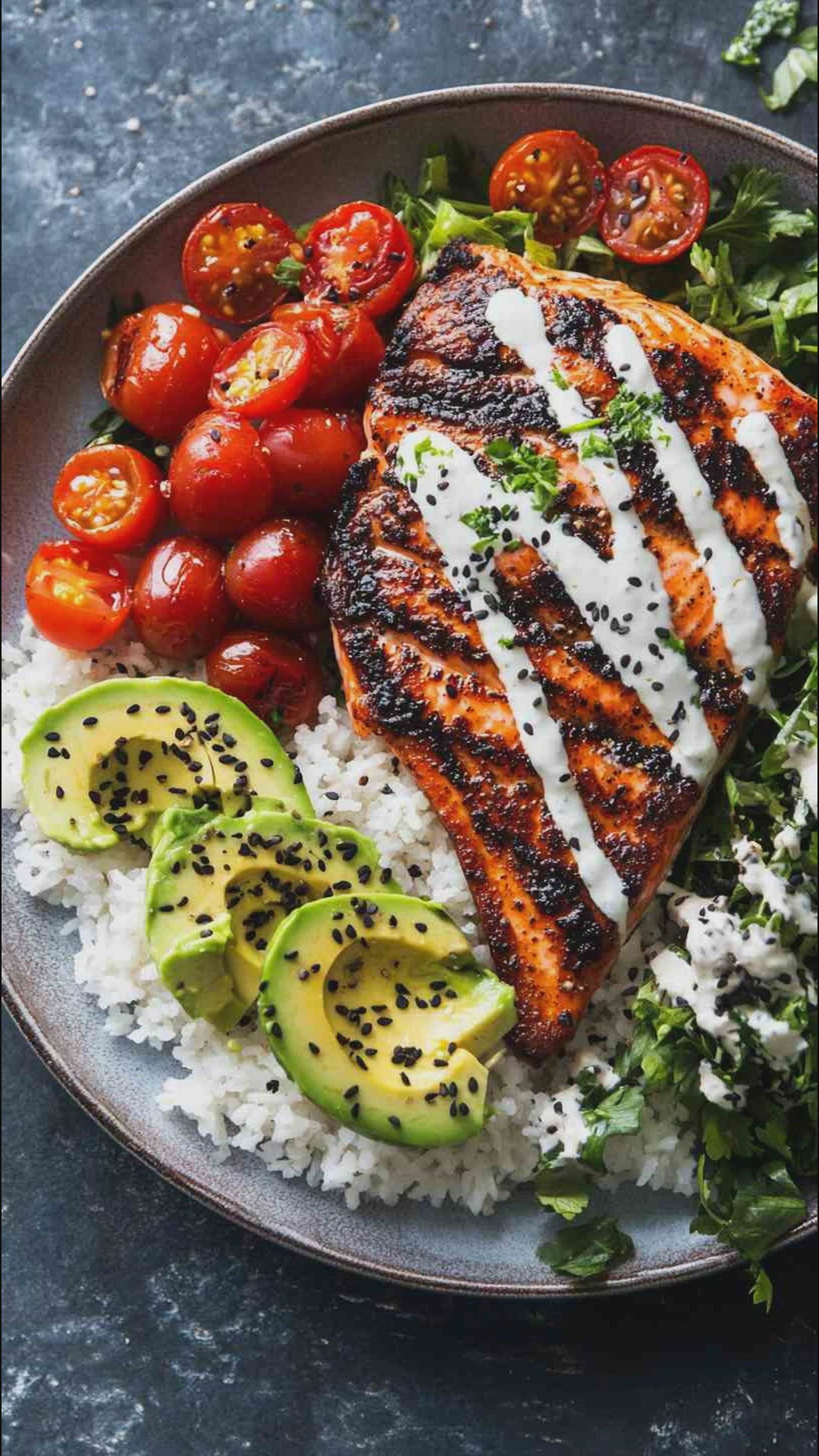 'Video thumbnail for Ultimate Post-Workout Salmon and Avocado Rice Plate Recipe'