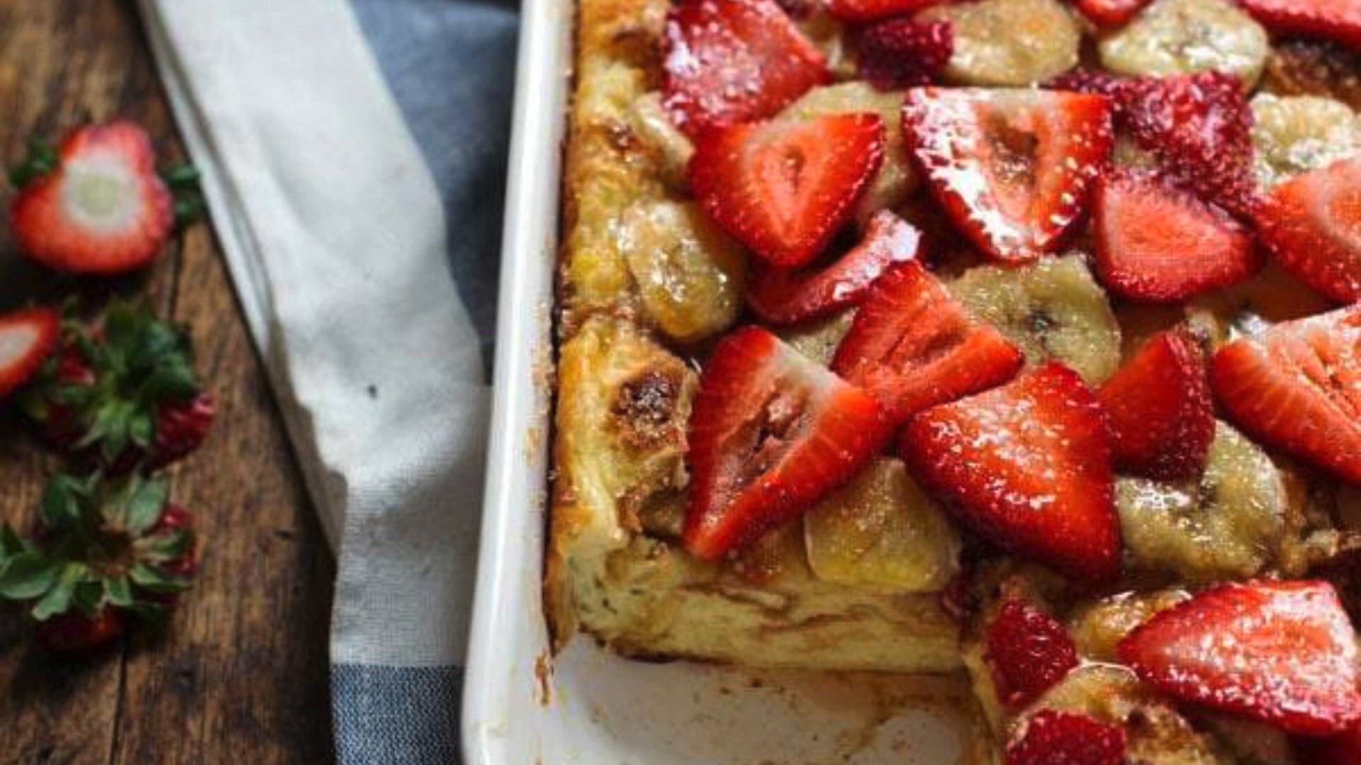 'Video thumbnail for Super Easy Coconut French Toast Bake recipe'