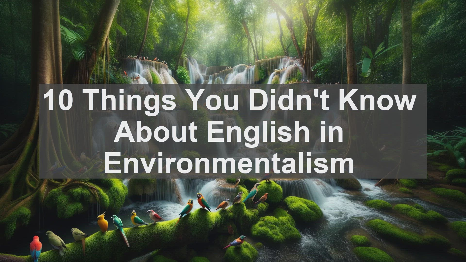 'Video thumbnail for 10 Things You Didn't Know About English in Environmentalism '