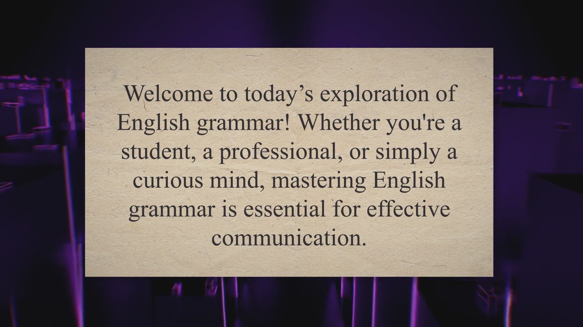 Video thumbnail for Mastering English Grammar: A Comprehensive Guide