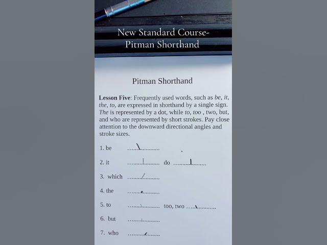 Video thumbnail for New Standard Course-Pitman Shorthand #pitmanshorthand #shorthand #shorthandwriting #vocabulary