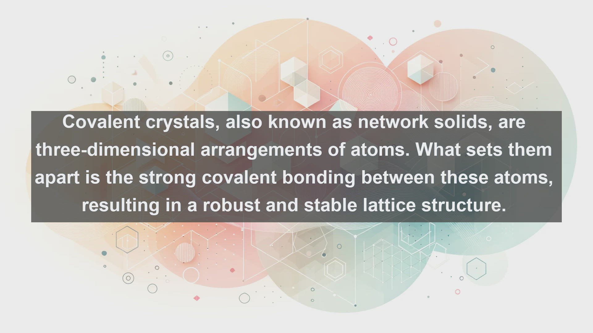 'Video thumbnail for Covalent crystal in science  definition and examples'