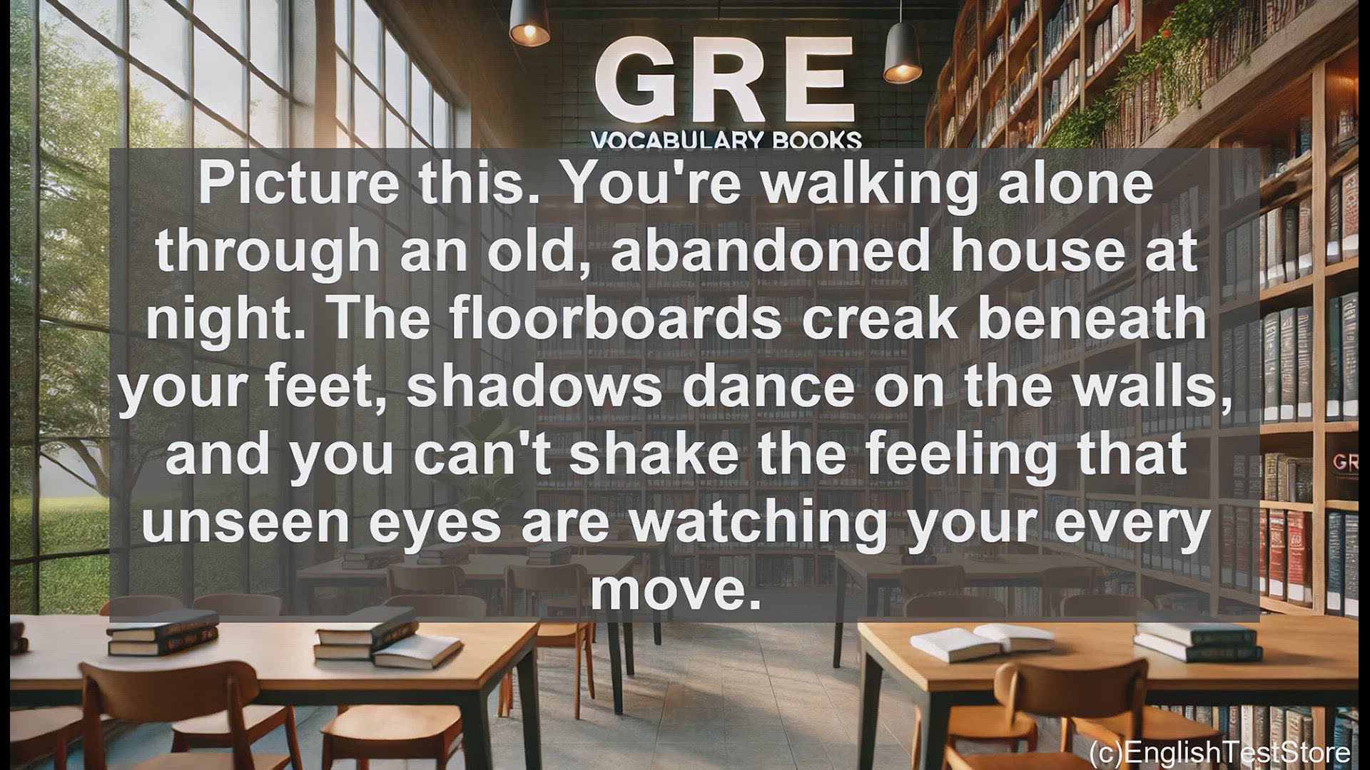 'Video thumbnail for GRE Vocabulary Lesson: Eerie - Exploring the Spine-Chilling Adjective'