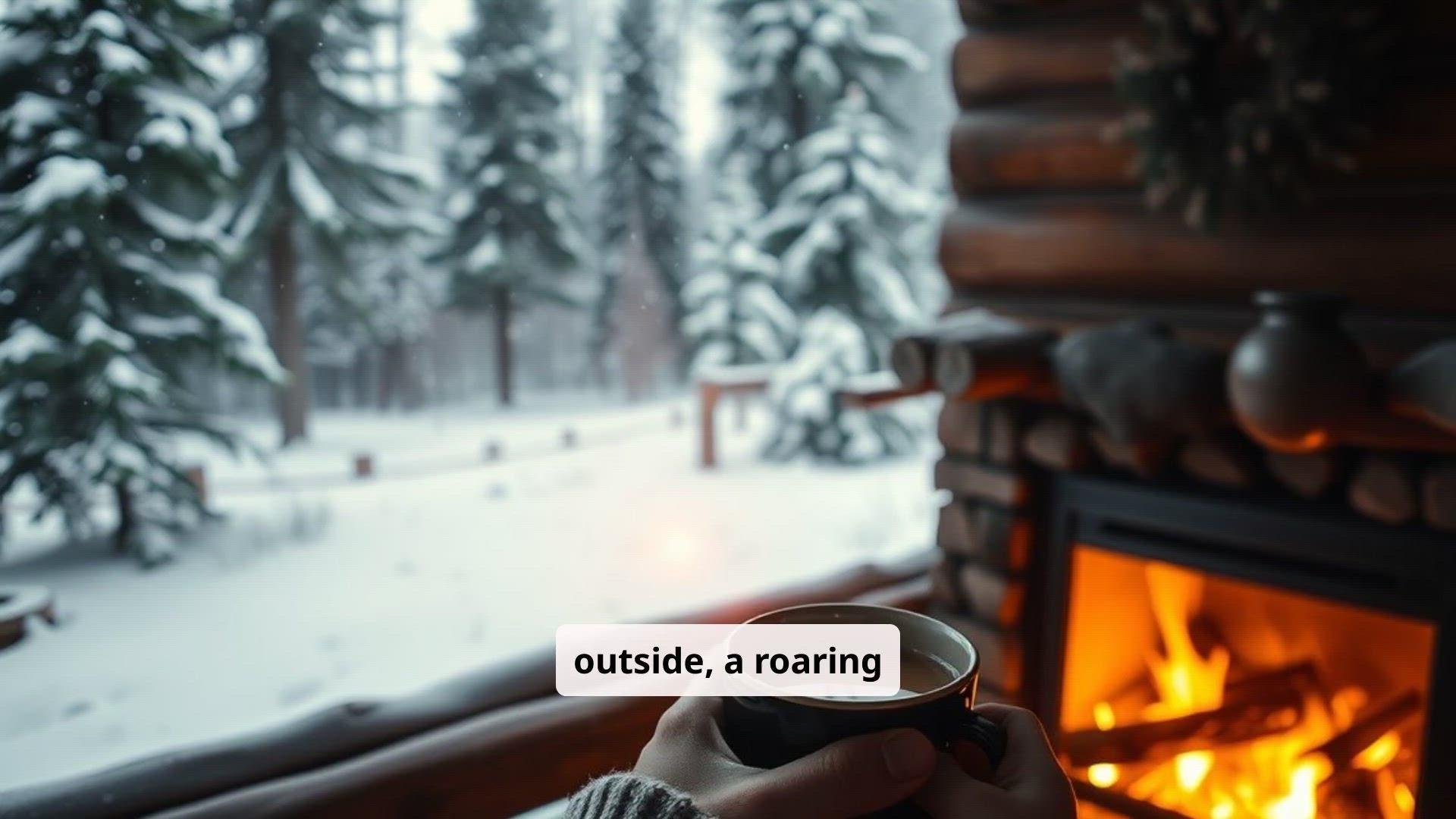 Video thumbnail for the perfect coffee to keep you warm at a winter log cabin