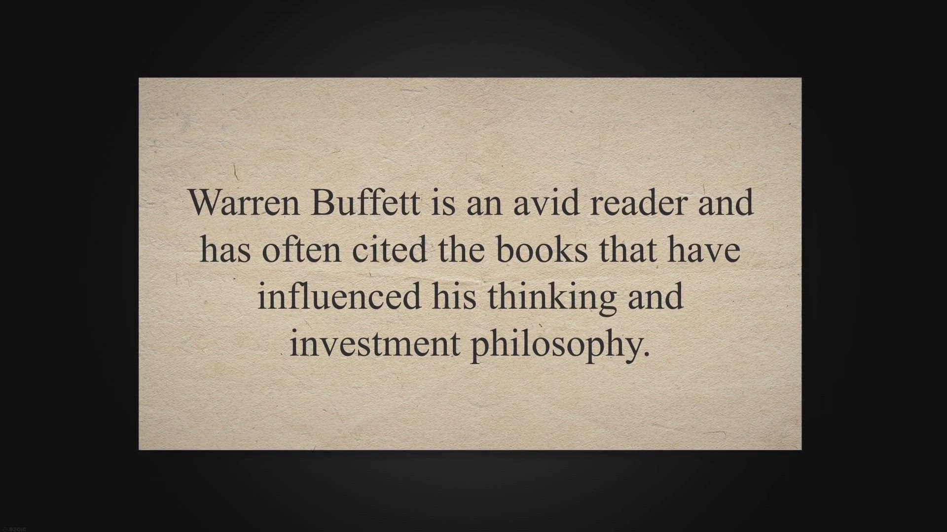 'Video thumbnail for Warren Buffett's Favorite Books:`'