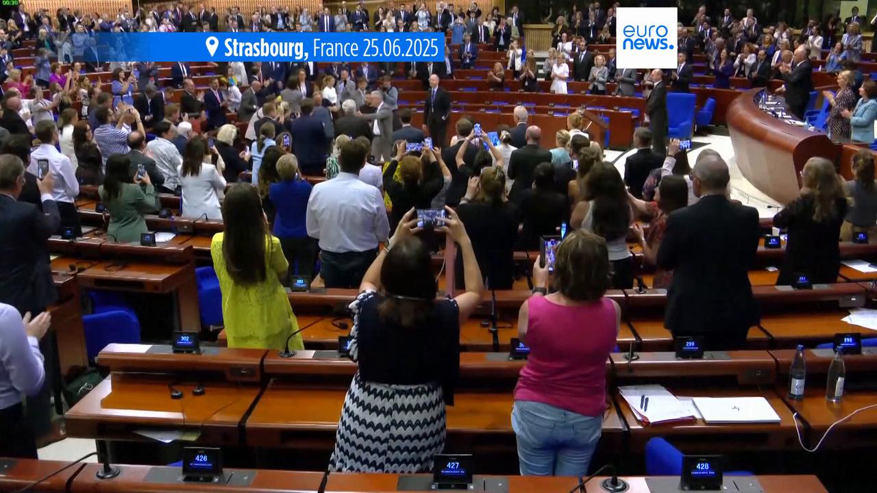 'Video thumbnail for Zelenskyy and Council of Europe sign agreement to launch tribunal for war in Ukraine'