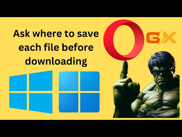 'Video thumbnail for How to Enable 'Ask where to save each file before downloading' in Opera GX on Windows 11 or 10?'