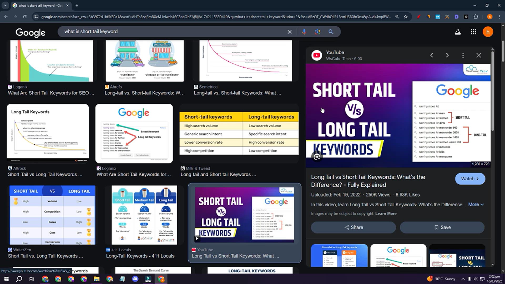 'Video thumbnail for What is Short Tail Keyword and Long Tail Keywords - SEO Complete Course'