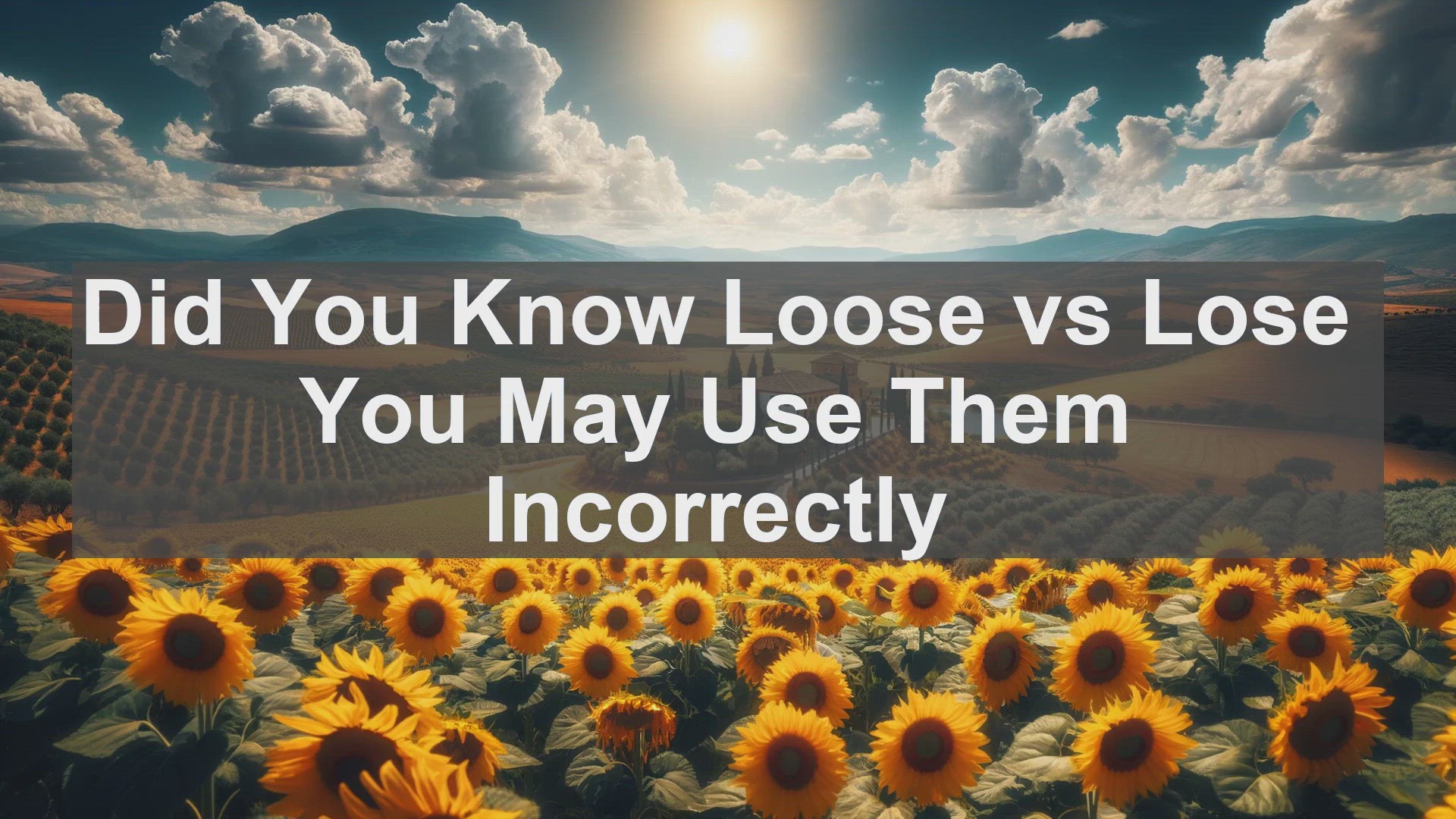 'Video thumbnail for Did You Know Loose vs Lose You May Use Them Incorrectly '