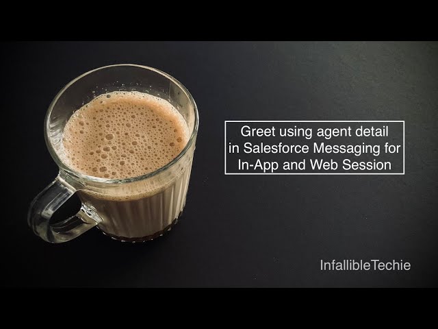 'Video thumbnail for Greet using agent detail in Salesforce Messaging for In App and Web Session'