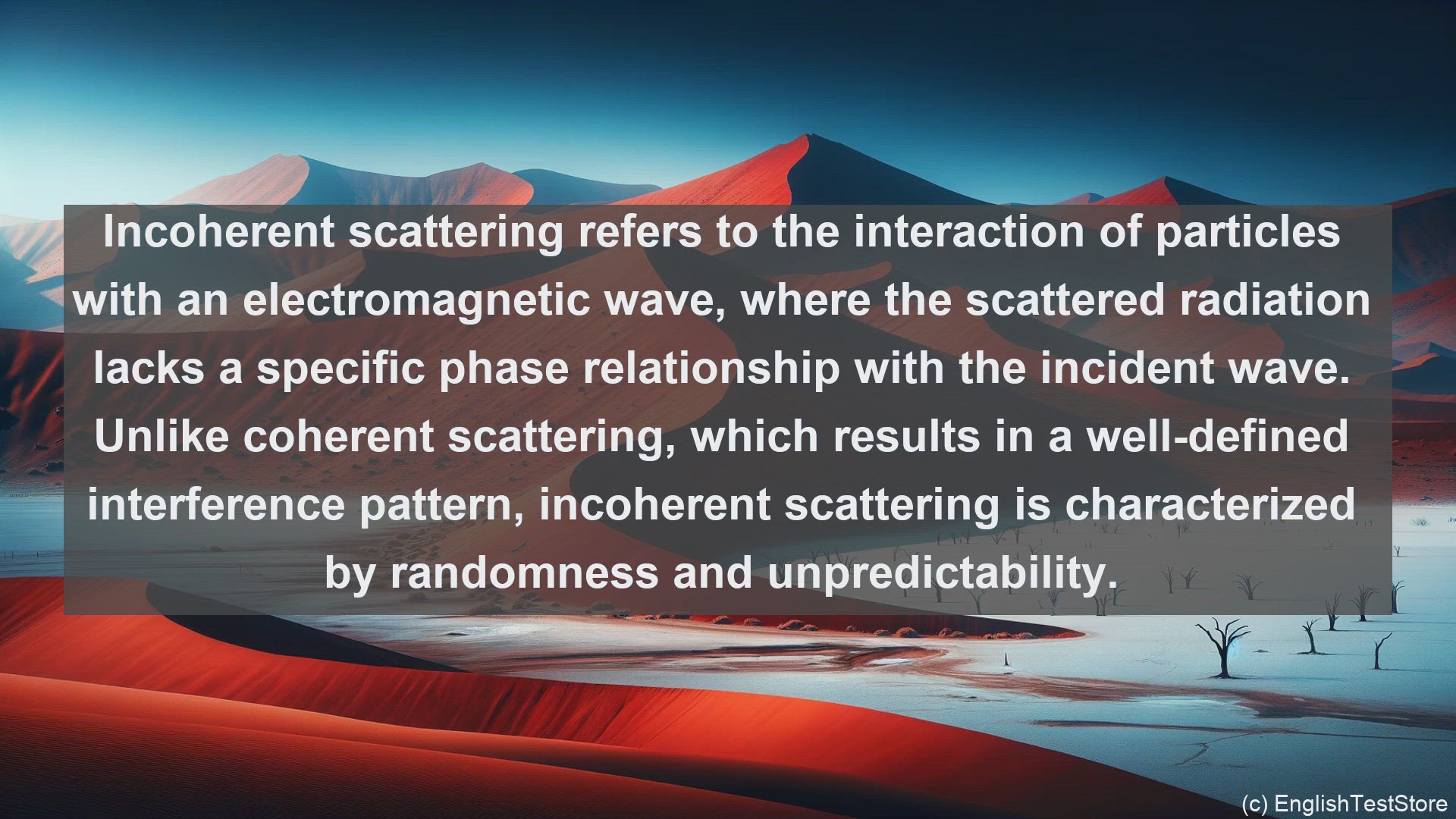 'Video thumbnail for Incoherent scattering in science  definition and examples'