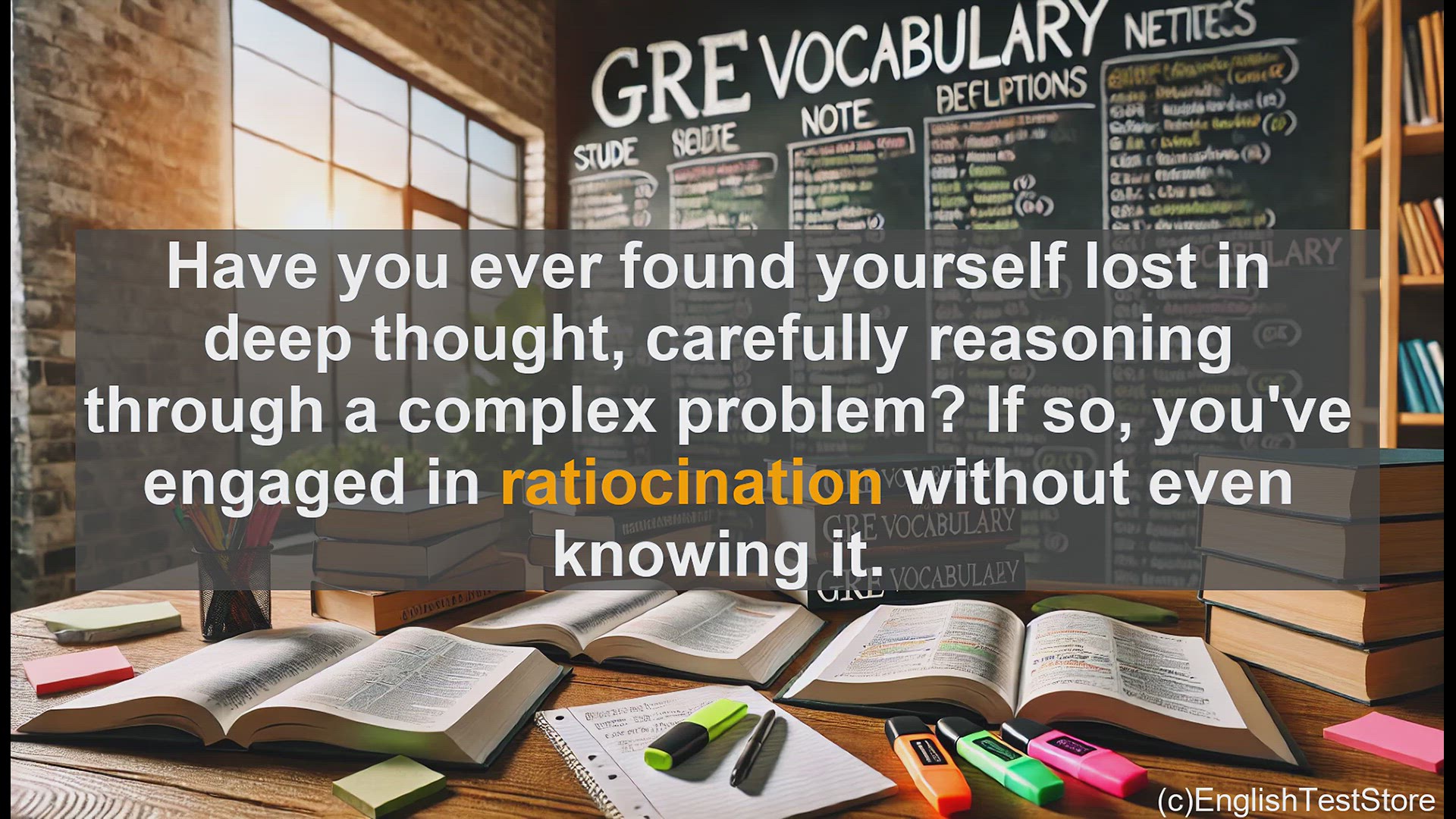 'Video thumbnail for GRE Vocabulary Lesson: The Art of Logical Reasoning - Exploring Ratiocination'