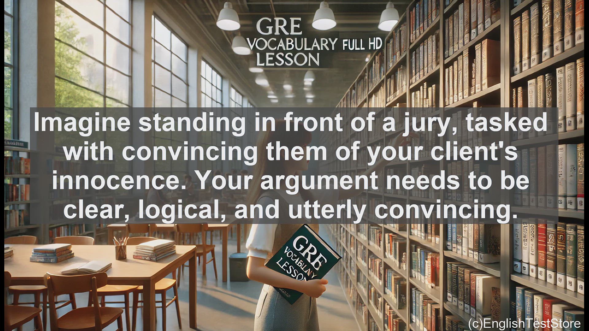 'Video thumbnail for GRE Vocabulary Lesson: Crafting a Cogent Argument - Persuading the Jury'