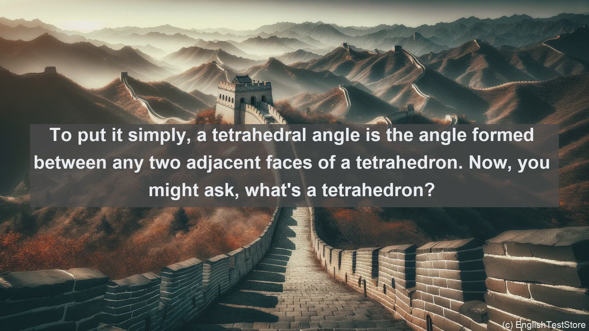 'Video thumbnail for Tetrahedral angle in science  definition and examples'