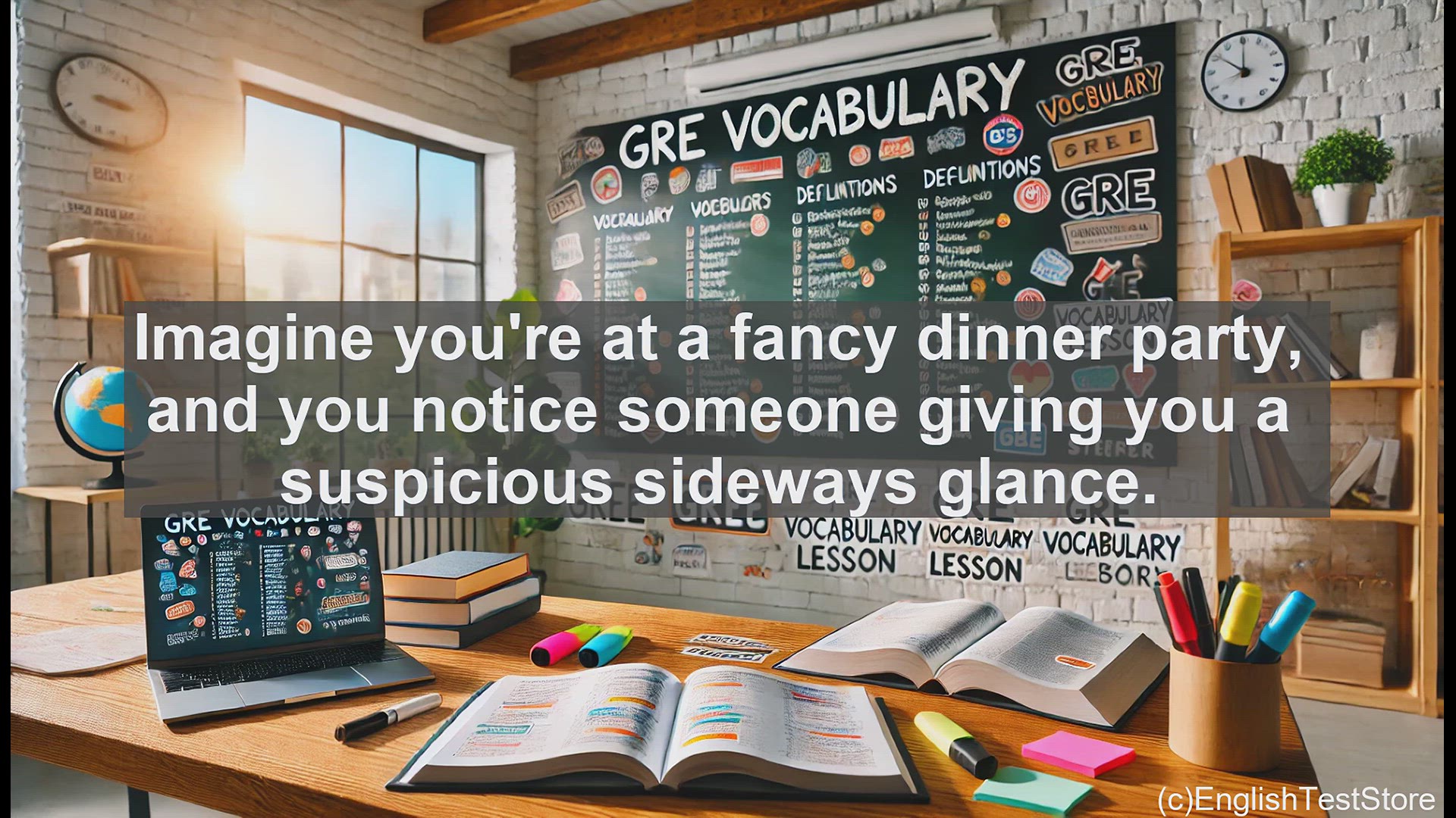 'Video thumbnail for GRE Vocabulary Lesson: Exploring the Intriguing Word 'Askance''