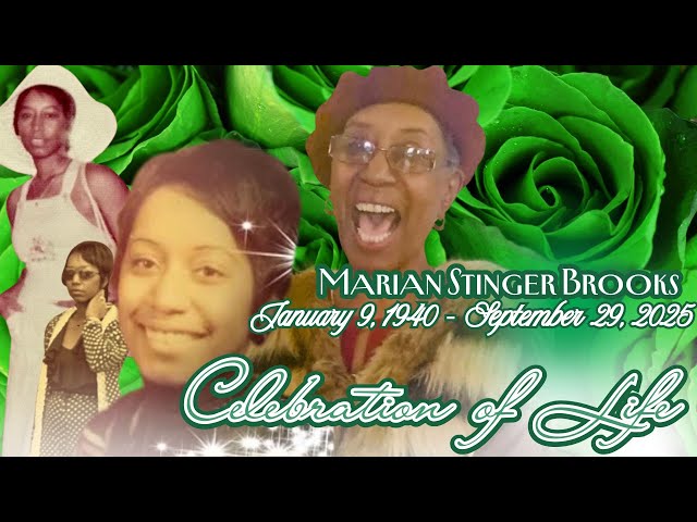 Video thumbnail for Celebration Of Life: Marian Stinger Brooks (January 9, 1940 - September 29, 2025)
