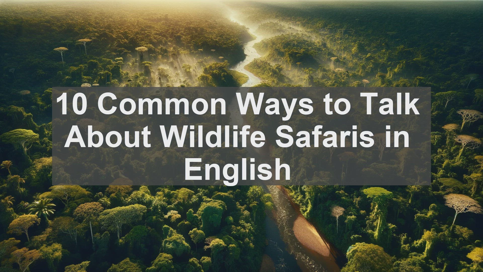 'Video thumbnail for 10 Common Ways to Talk About Wildlife Safaris in English '