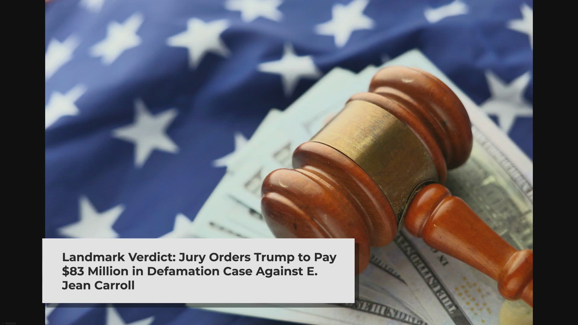 Video thumbnail for Landmark Verdict: Jury Orders Trump to Pay $83 Million in Defamation Case Against E. Jean Carroll