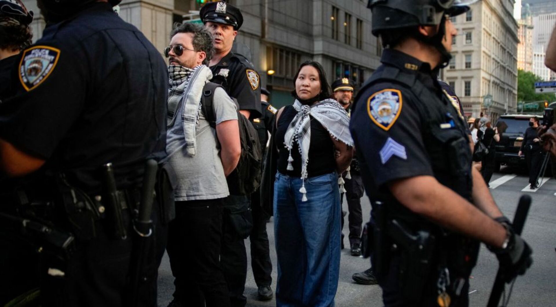 'Video thumbnail for Fear and protests mount in NYC as ICE targets migrants at routine immigration hearings'