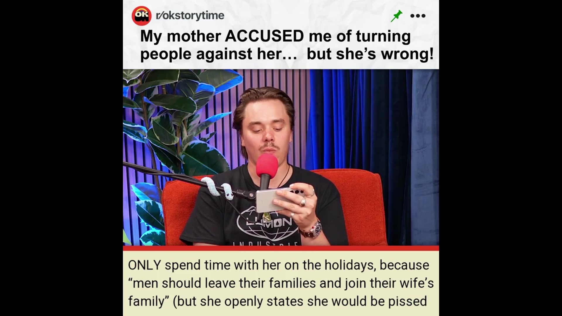 'Video thumbnail for My mother blames me for turning everyone against her… but she’s wrong! - r/AITAH | Reddit Stories'