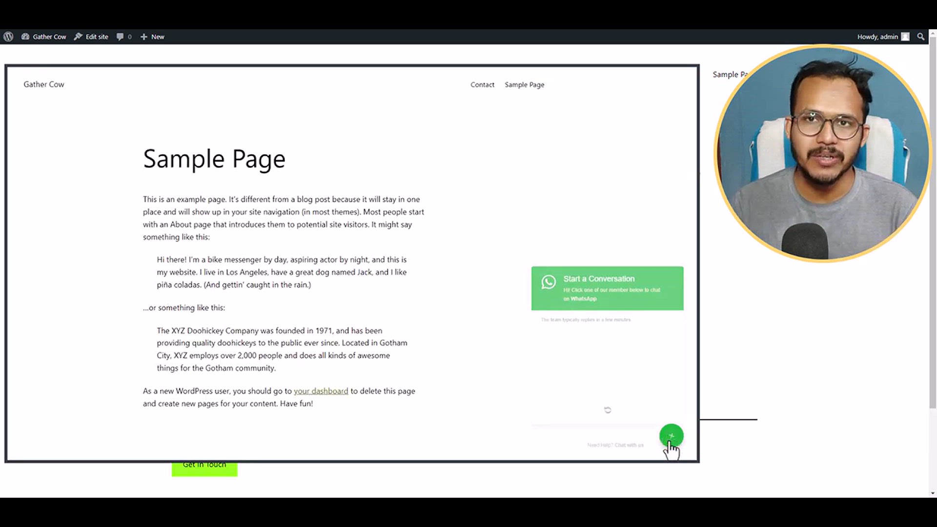 'Video thumbnail for How to add Multiple WhatsApp Chat to Wordpress for Free'