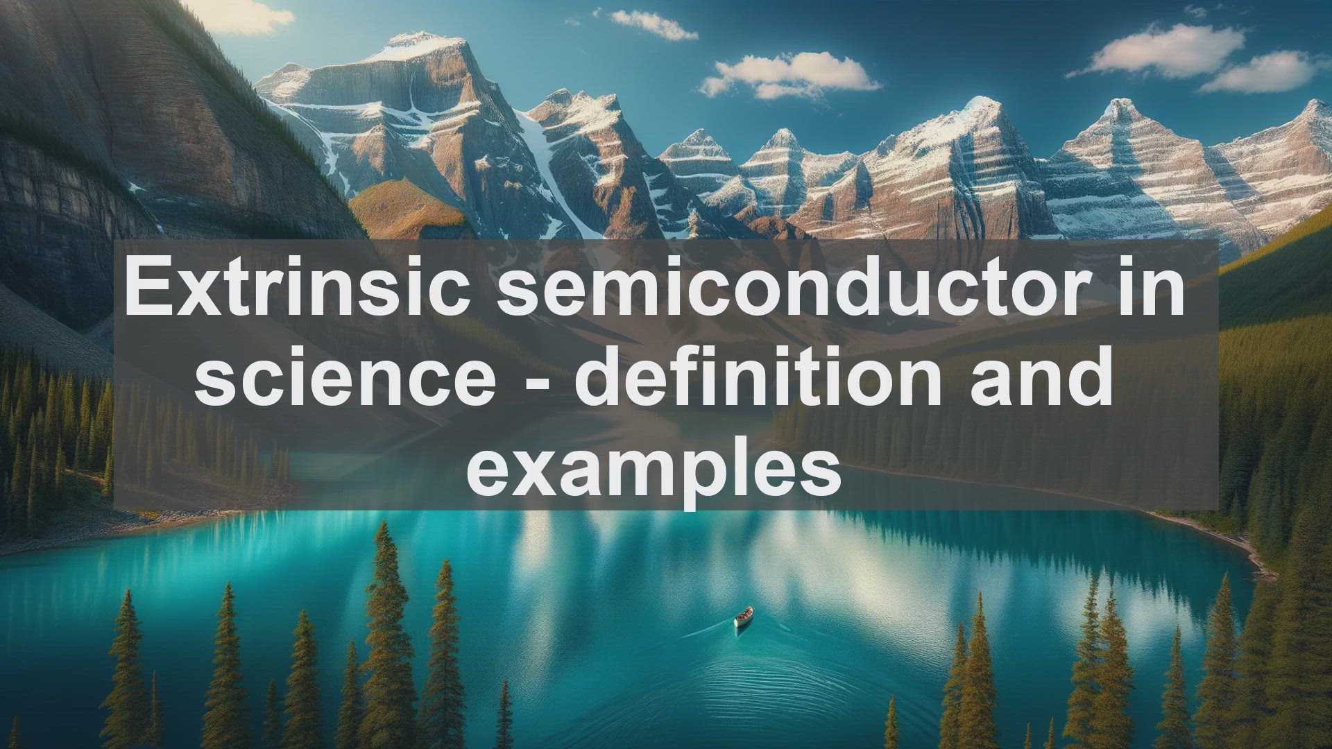 'Video thumbnail for Extrinsic semiconductor in science  definition and examples'