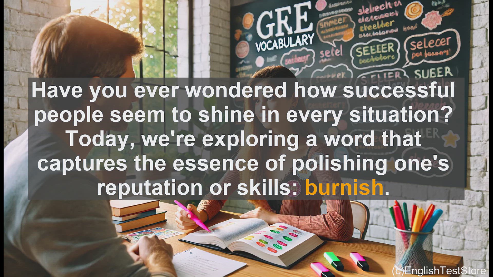 'Video thumbnail for GRE Vocabulary Lesson: Burnish - Polishing Your Reputation and Skills'