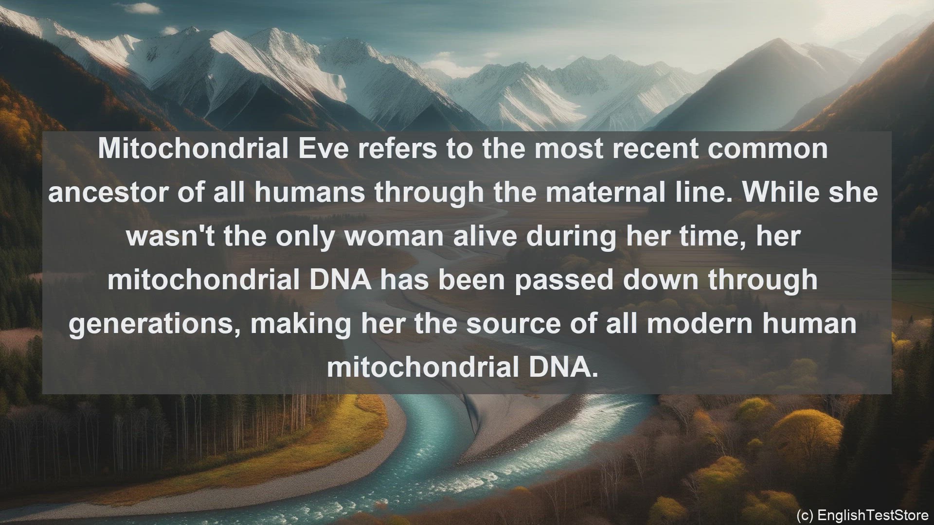 'Video thumbnail for Mitochondrial eve in science  definition and examples'