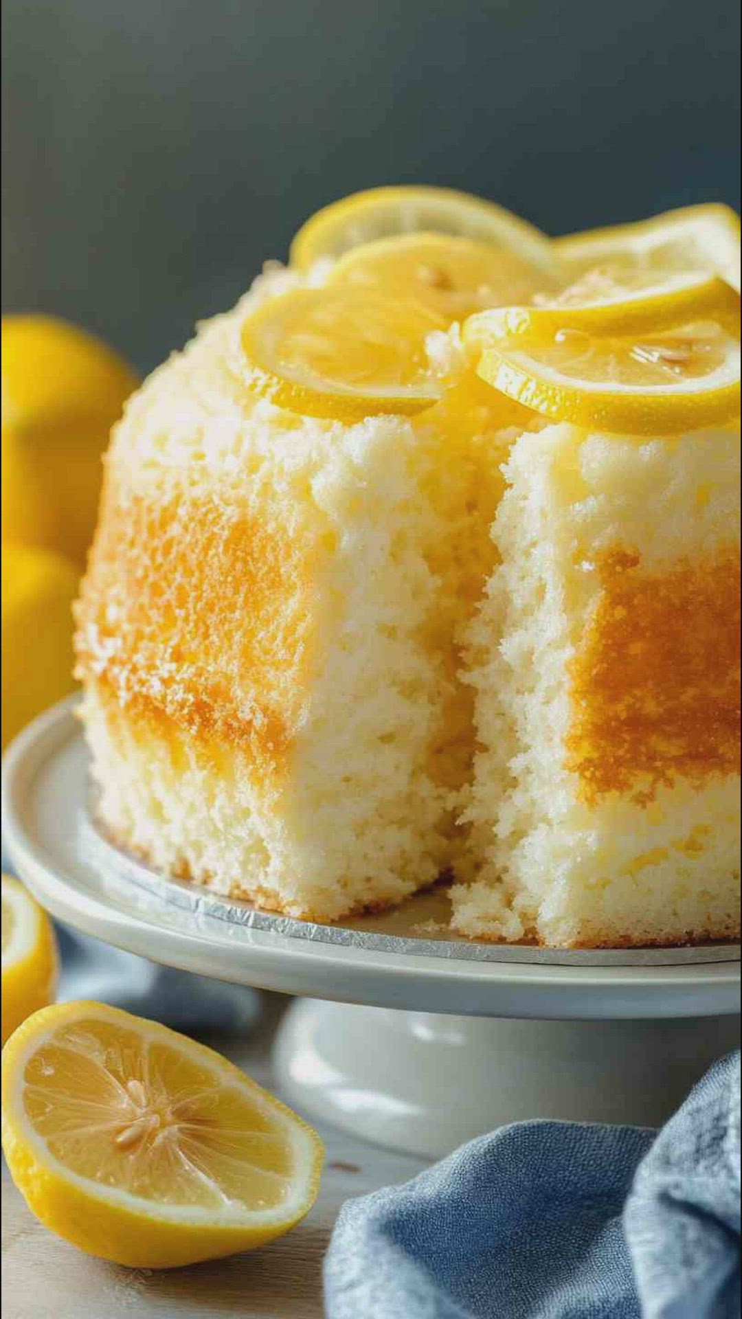 'Video thumbnail for Lemon Infused Angel Food Cake Recipe'