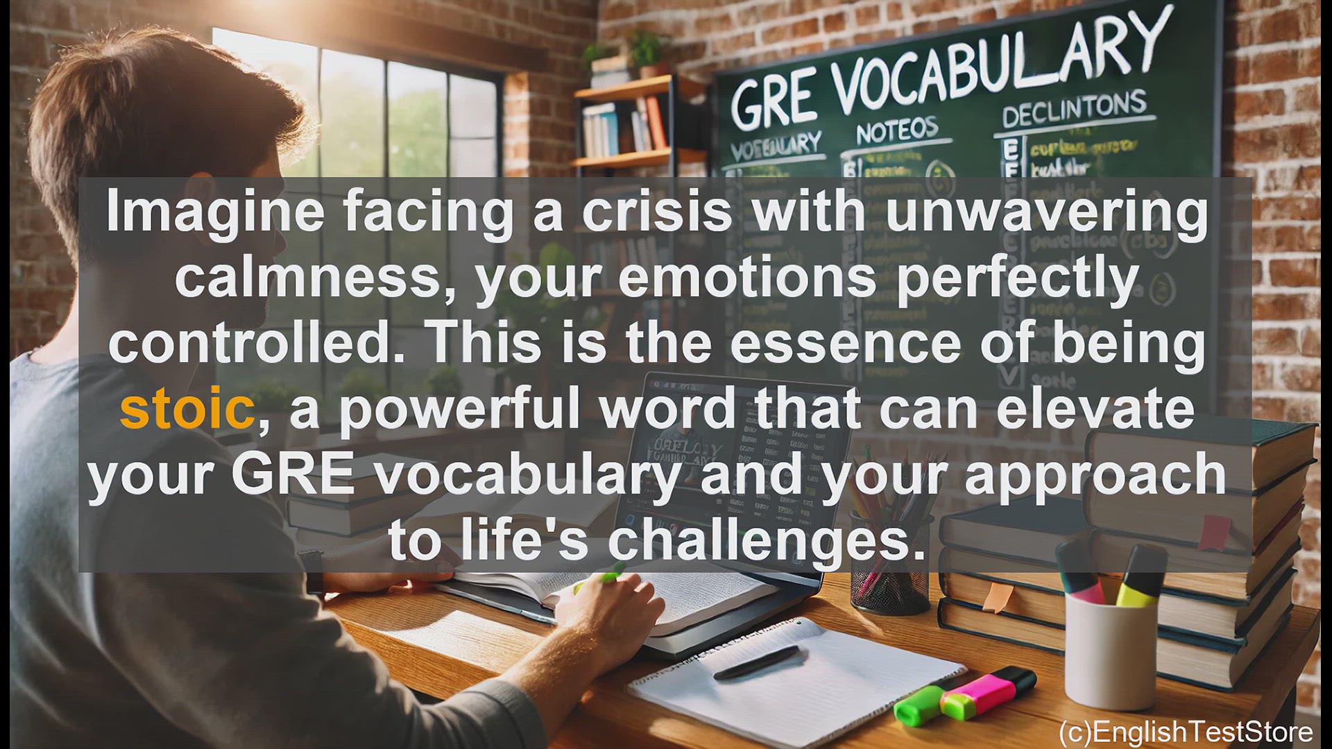 'Video thumbnail for GRE Vocabulary Lesson: The Power of Stoicism - Mastering Emotional Control'