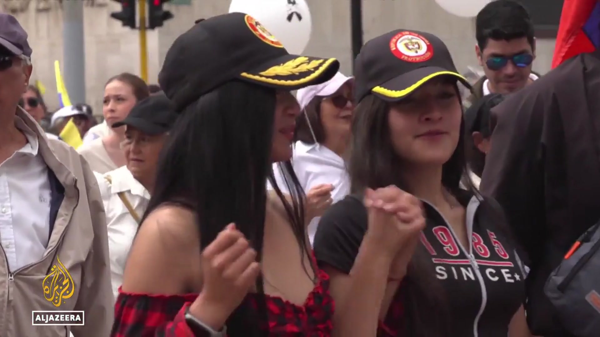 'Video thumbnail for Colombians march in silence to protest political violence after senator's shooting'