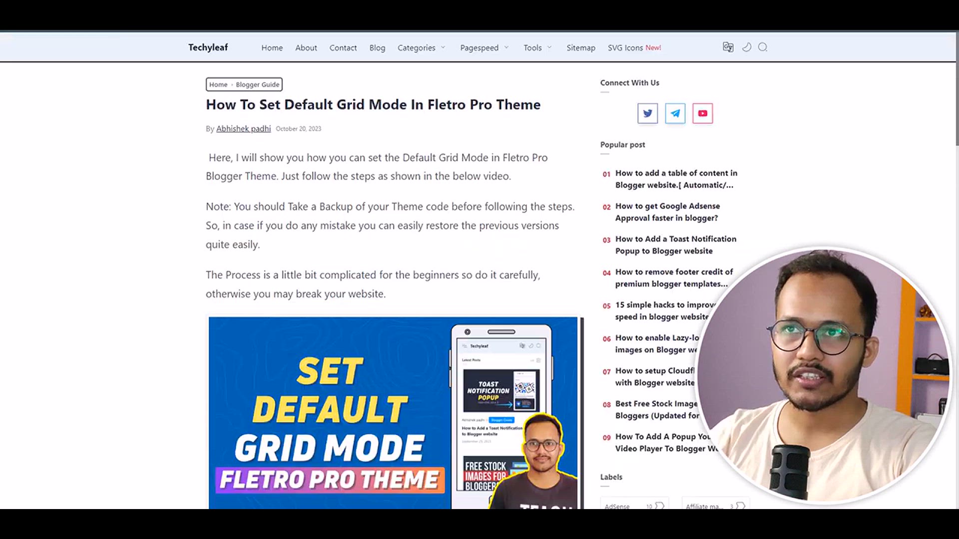 'Video thumbnail for How to Customize Author Section in Fletro Pro Blogger Theme'