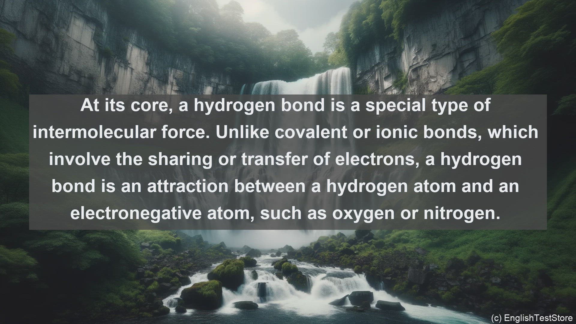 'Video thumbnail for Hydrogen bond in science  definition and examples'