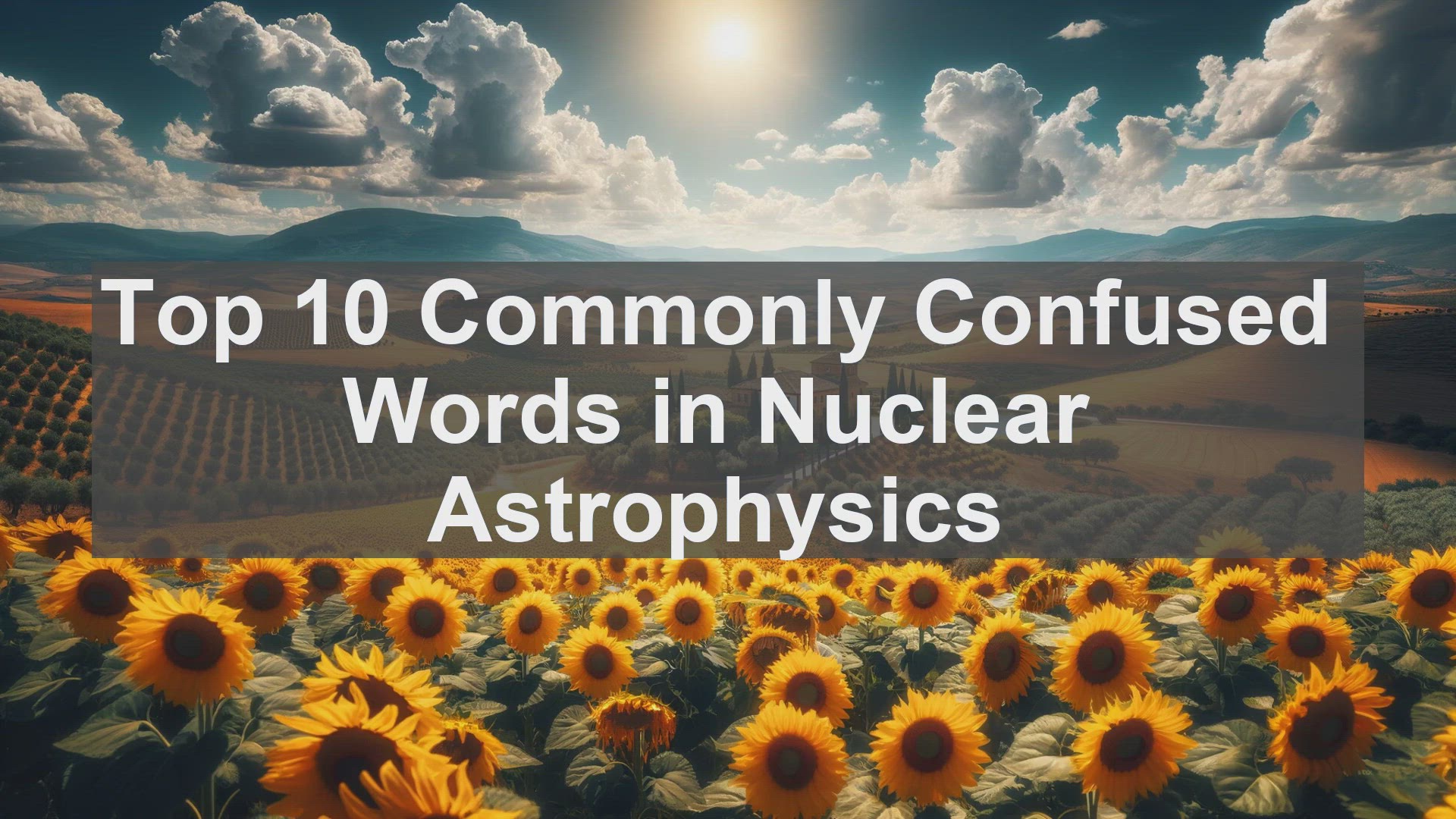 'Video thumbnail for Top 10 Commonly Confused Words in Nuclear Astrophysics'