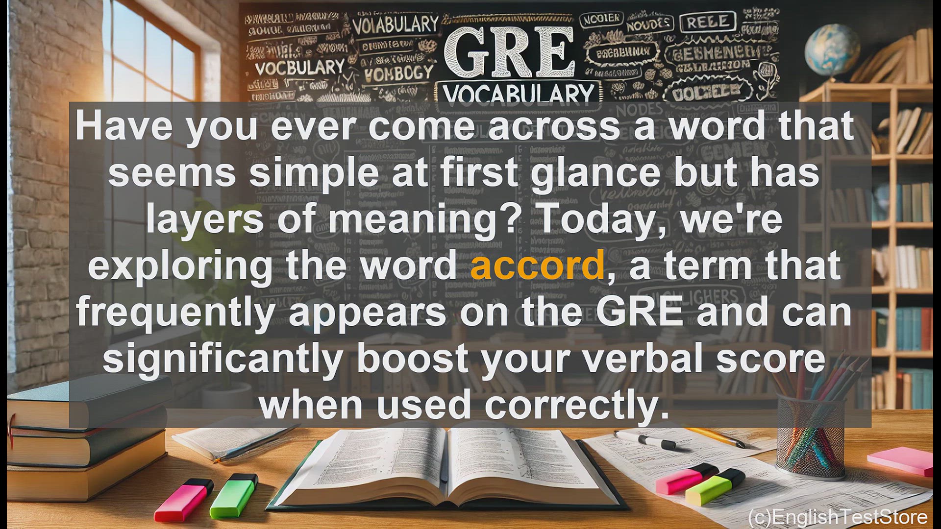 'Video thumbnail for GRE Vocabulary Lesson: Unraveling the Layers of 'Accord' - A Powerful GRE Vocabulary Word'