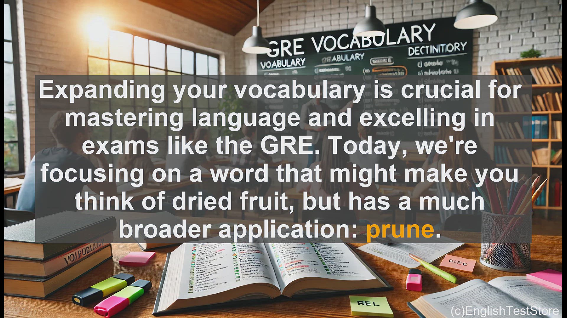 'Video thumbnail for GRE Vocabulary Lesson: Mastering the Versatile Word 'Prune' for the GRE'