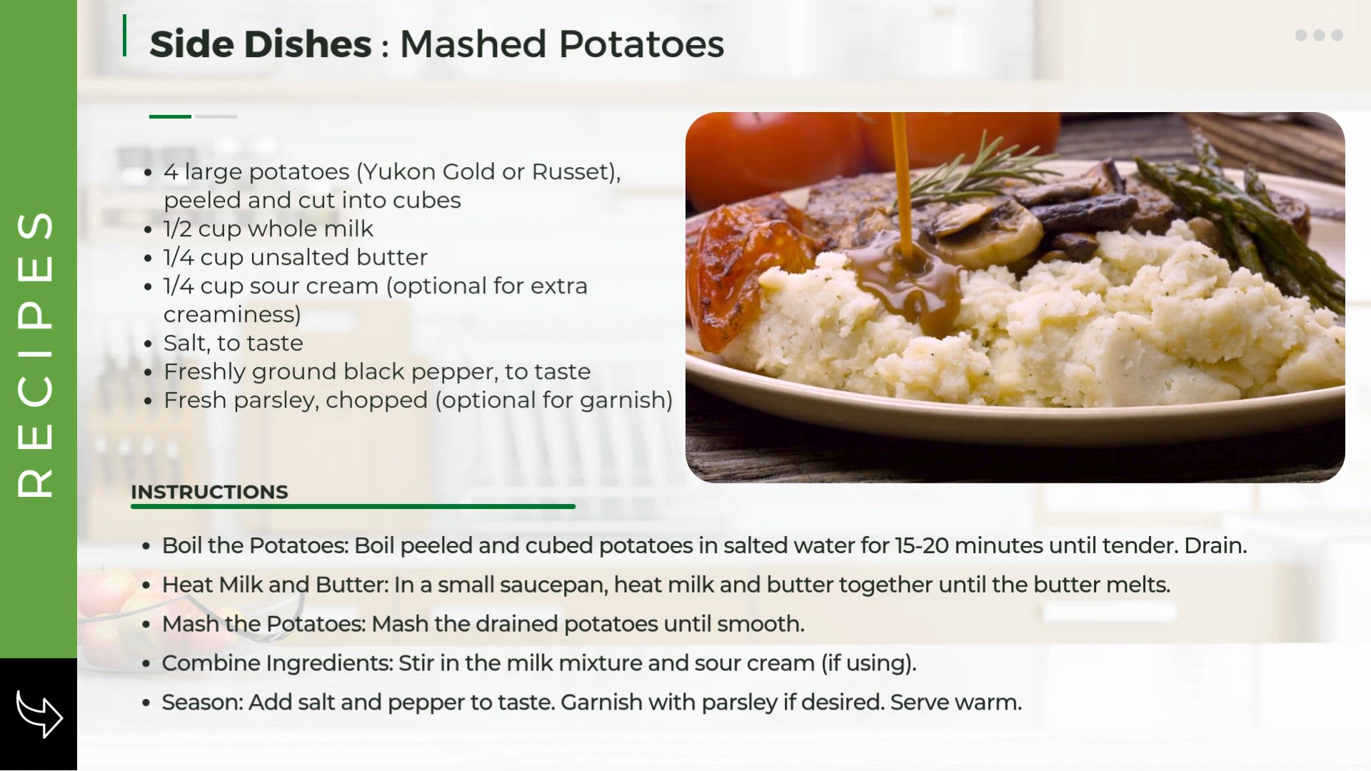 'Video thumbnail for Side Dishes : Mashed Potatoes'