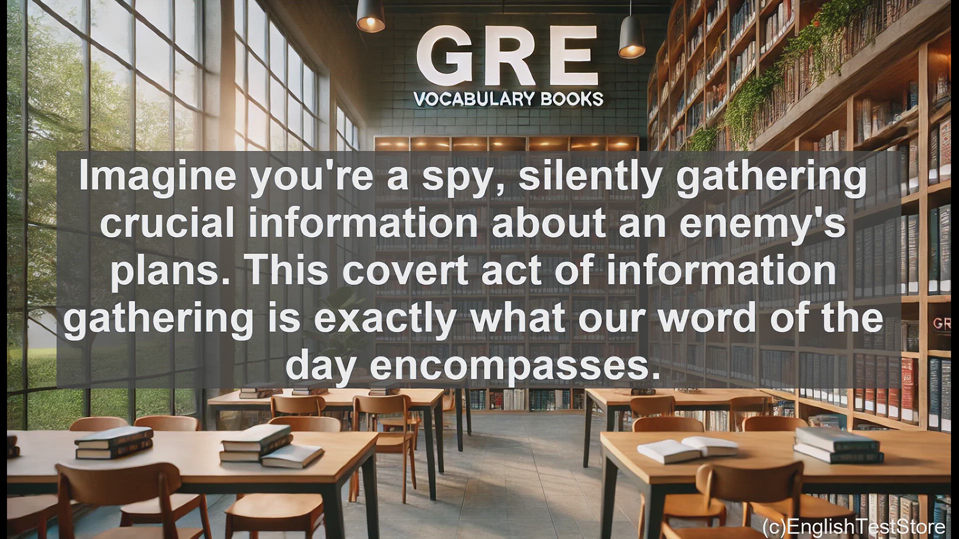 'Video thumbnail for GRE Vocabulary Lesson: Reconnaissance - Gathering Intel for the GRE'