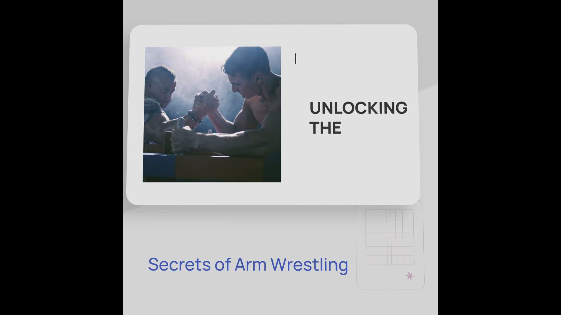 'Video thumbnail for Unlocking the Secrets of Arm Wrestling'