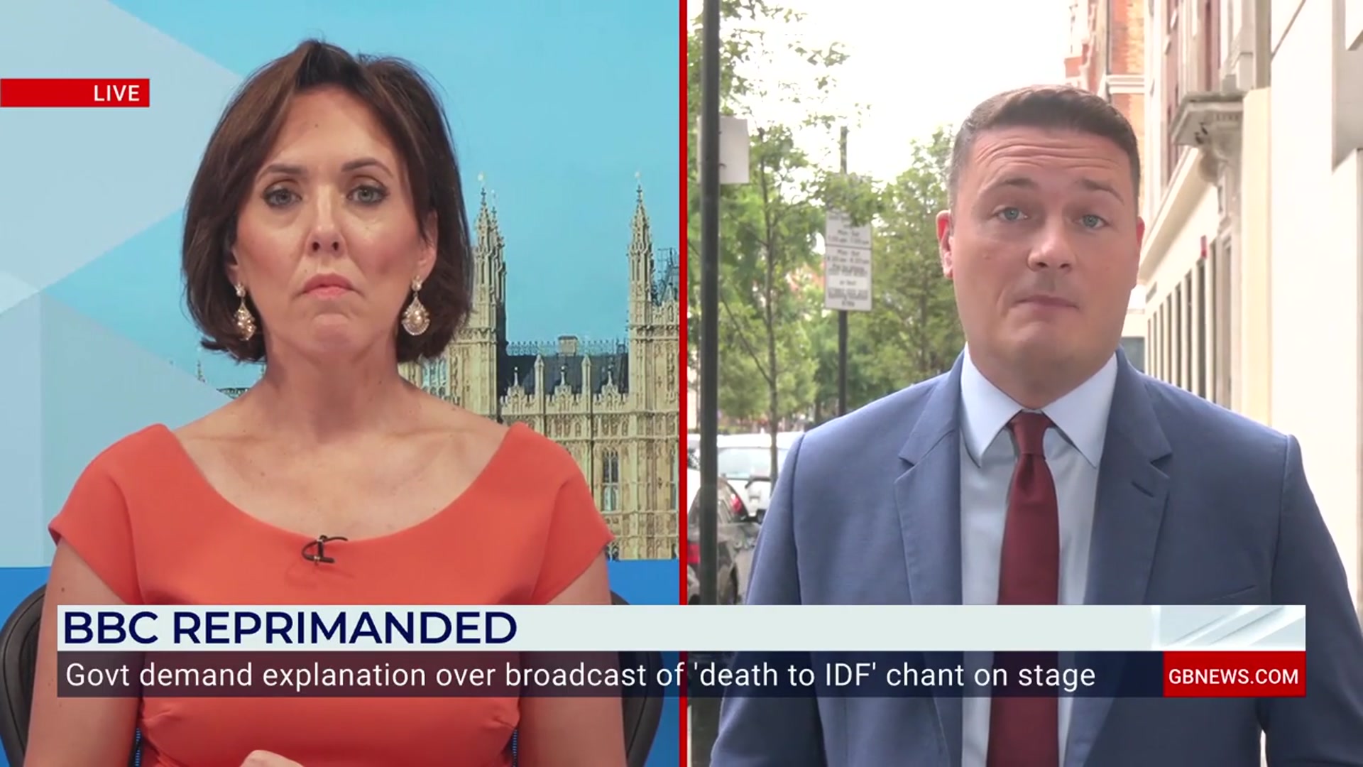 'Video thumbnail for Bob Vylan's actions at Glastonbury were 'attention seeking', Wes Streeting tells GB News'