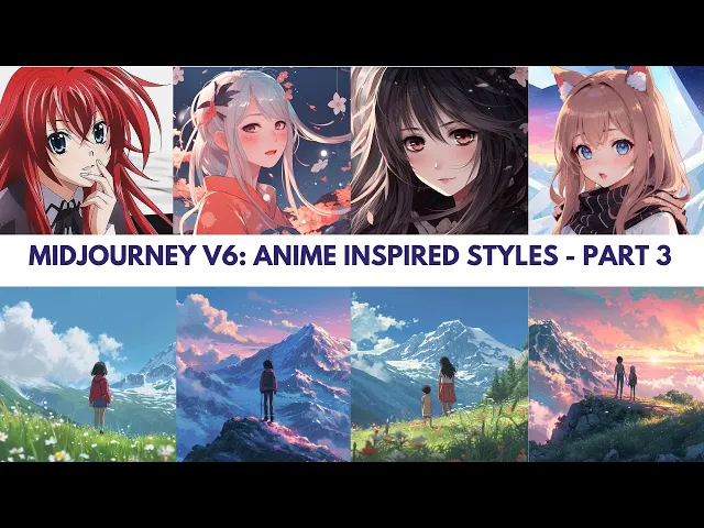 Video thumbnail for Midjourney V6: 30 Anime inspired styles for Midjourney prompting  with examples - Part 3