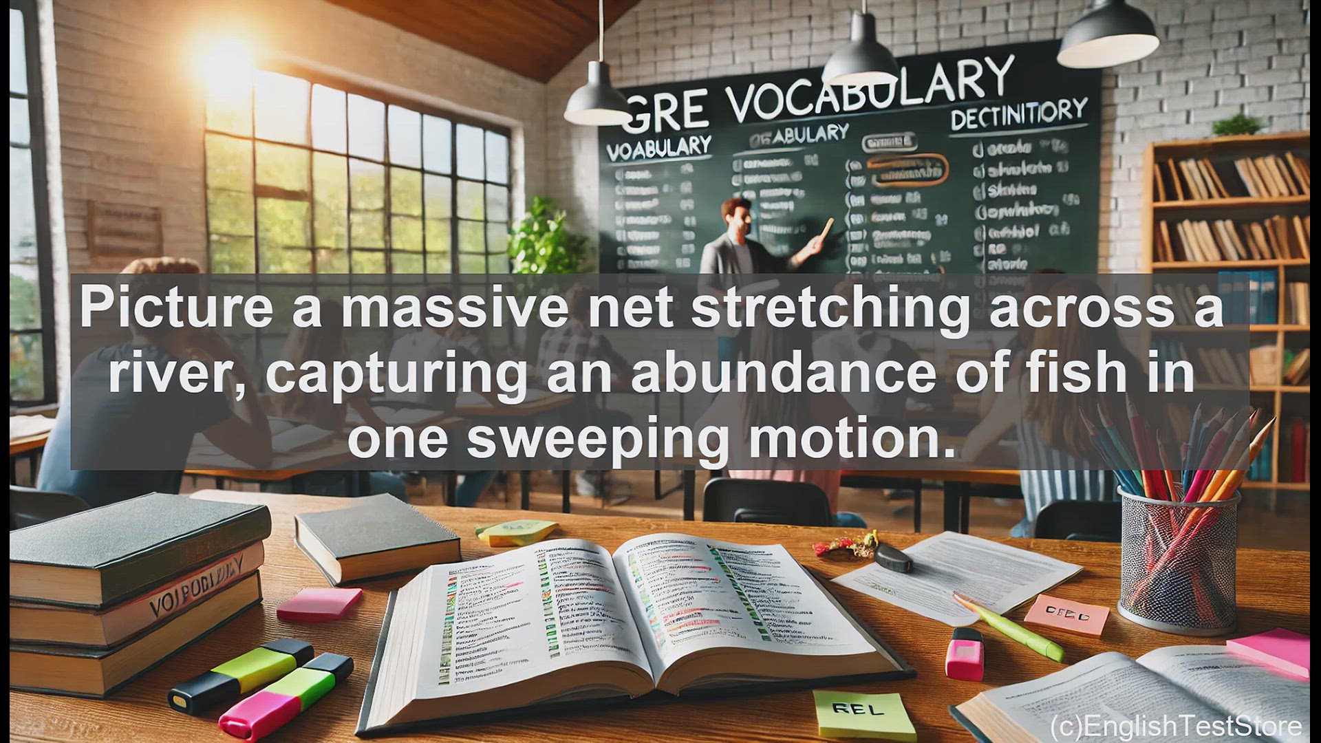 'Video thumbnail for GRE Vocabulary Lesson: The Power of the Seine - Mastering a Versatile Fishing Term'