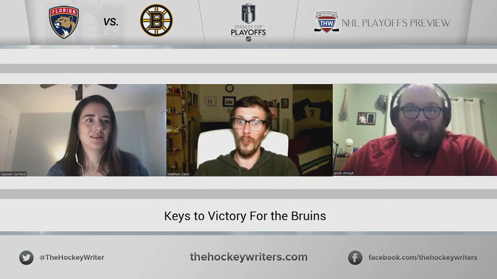 'Video thumbnail for Panthers vs. Bruins 2024 NHL Playoff Preview - Keys to Victory for the Bruins'
