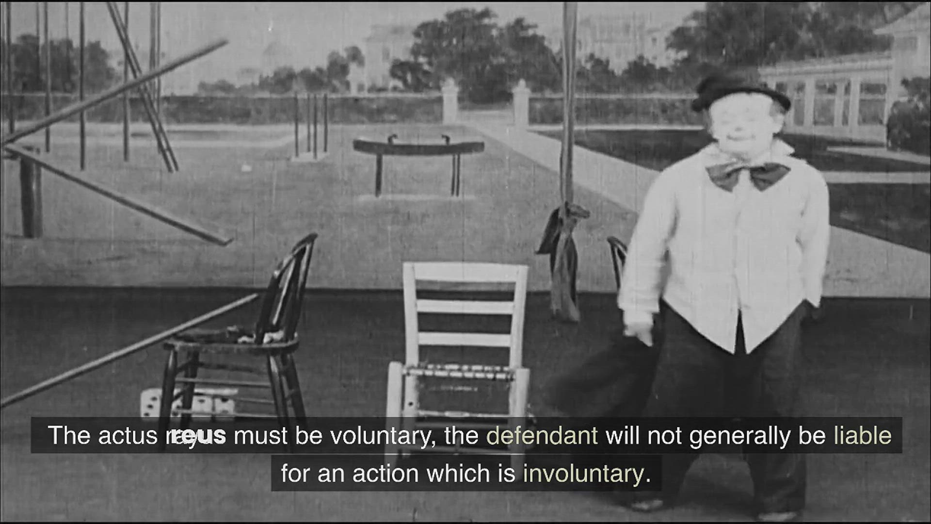 'Video thumbnail for Actus reus must be voluntary -www.e-lawresources.co.uk'