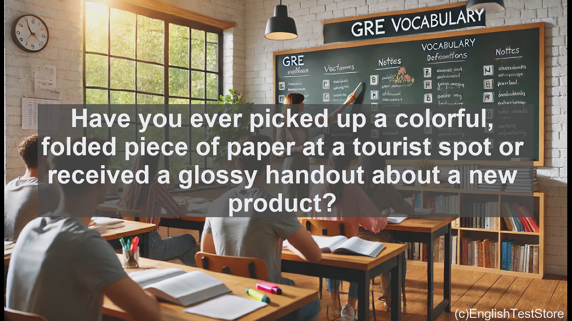 'Video thumbnail for GRE Vocabulary Lesson: Exploring the Versatile World of Brochures'